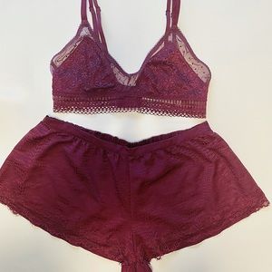 VS Satin and Lace Lounge Set